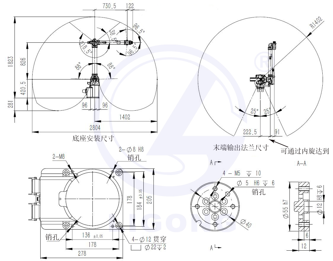 工業機器人參數圖